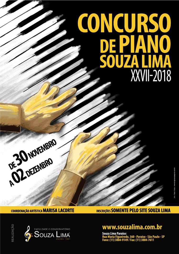 Ilustração Concurso de Piano Conservatório e Faculdade Souza Lima