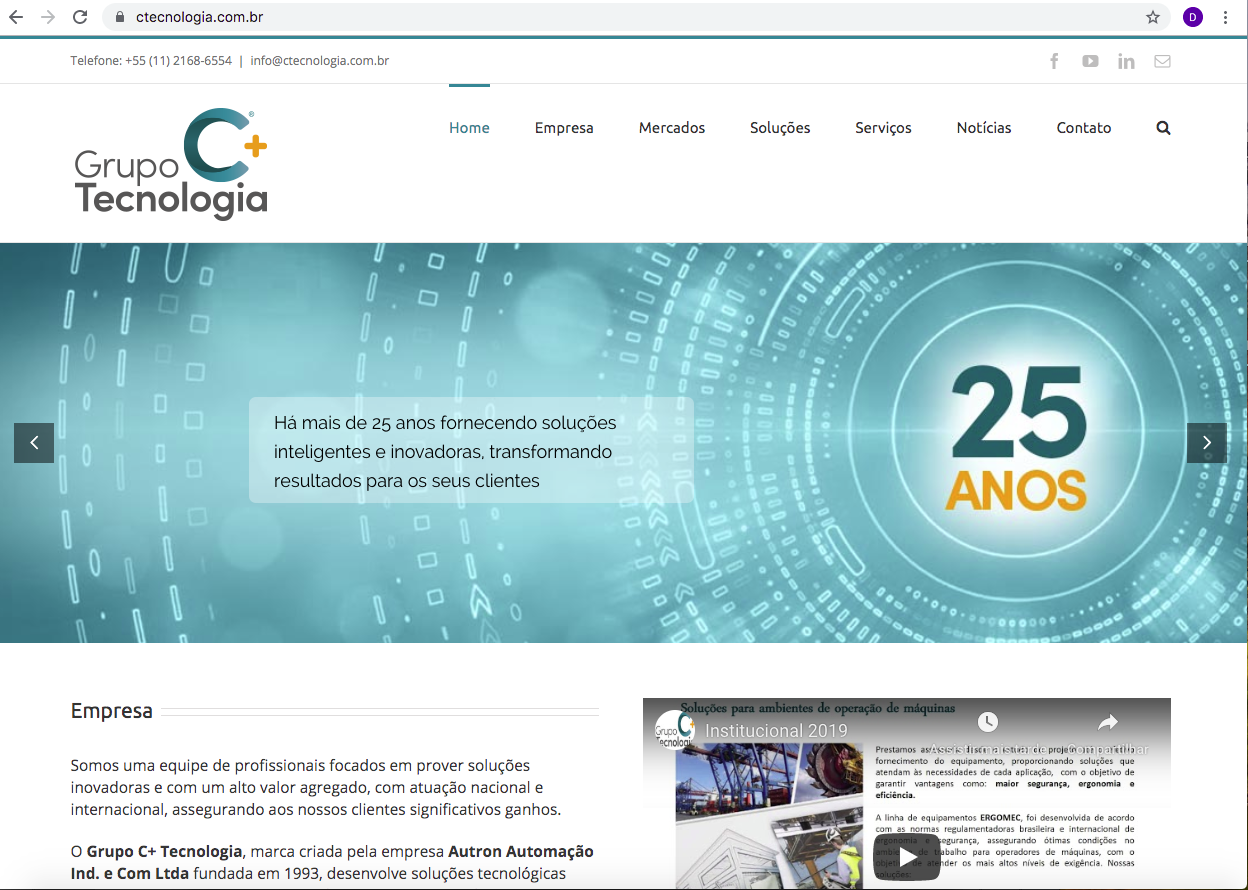 Site Grupo C+ Tecnologia